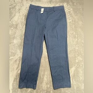 Loft Riviera Slim Cropped Dress Pants Women’s 6 Curvy Blue